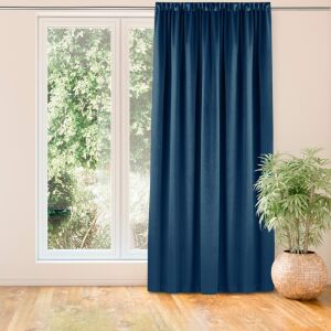 VILA indigo blackout curtain hanging in front of a window - Decoration
