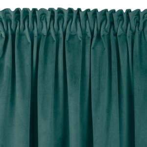 VILA teal velvet blackout curtain with dragon curtain tape - Decoration