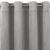 Close-up of VILA grey velvet blackout curtain with silver metal grommets