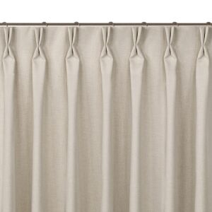 CARMENA beige blackout curtain with flex pleats, 220x245 cm - Homede