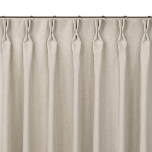 CARMENA beige Verdunkelungsvorhang mit Flexfalten, 220x245 cm