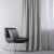 Carmena grey blackout curtain in modern interior, 300x270 cm