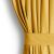 Close-up of AmeliaHome Velvet Mustard Yellow Curtain with Tieback