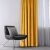 AmeliaHome Velvet Mustard Yellow Curtain in Modern Room Setting