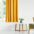 AmeliaHome Velvet Mustard Yellow Curtain in Living Room Setting