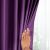 AmeliaHome Velvet purple blackout curtain hand showing fabric texture