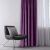 AmeliaHome Velvet purple blackout curtain in bedroom setting