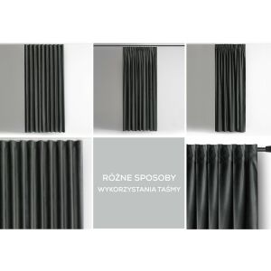 AmeliaHome Velvet grafit szürke sötétítő függöny szalag felhasználási példák - AmeliaHome
