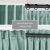 AmeliaHome Velvet mint green curtain with wave tape hanging options