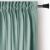 Close-up of AmeliaHome Velvet mint green curtain hanging on rod