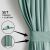 AmeliaHome Velvet Mint Green Curtain Set with Tieback