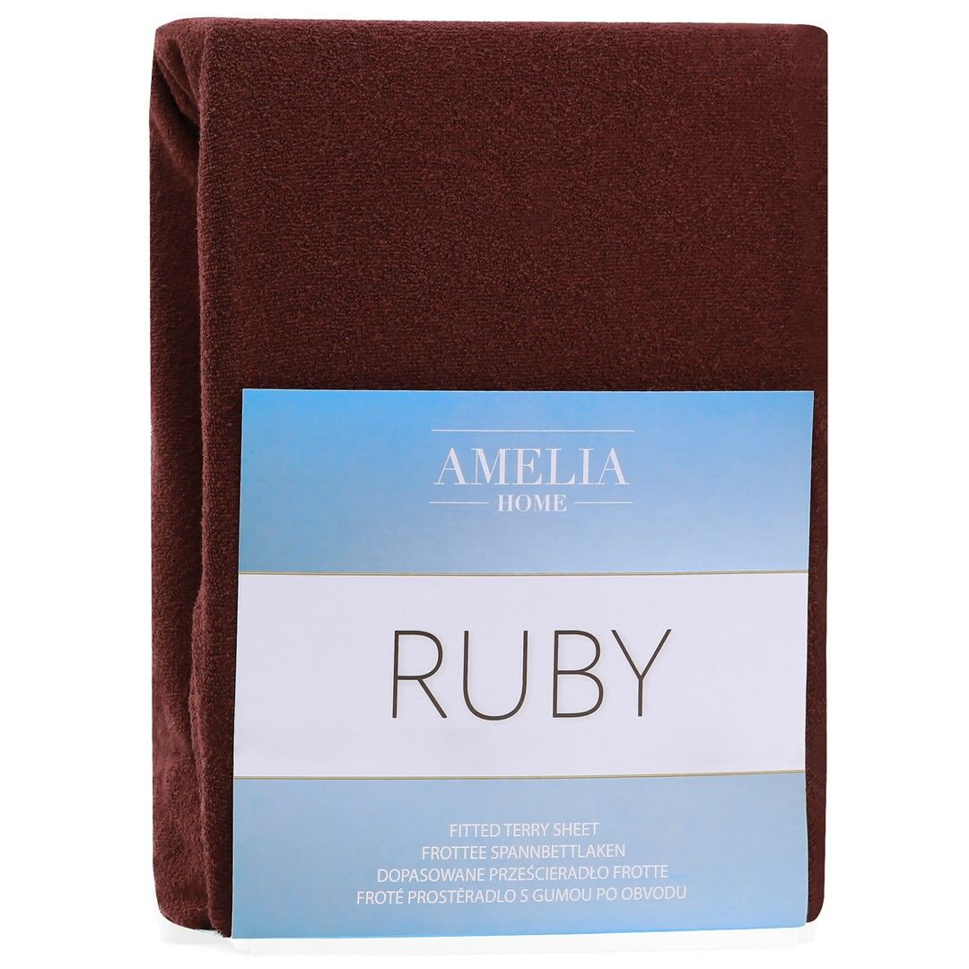 Lepedő RUBY barna frottír 200-220x200 AmeliaHome