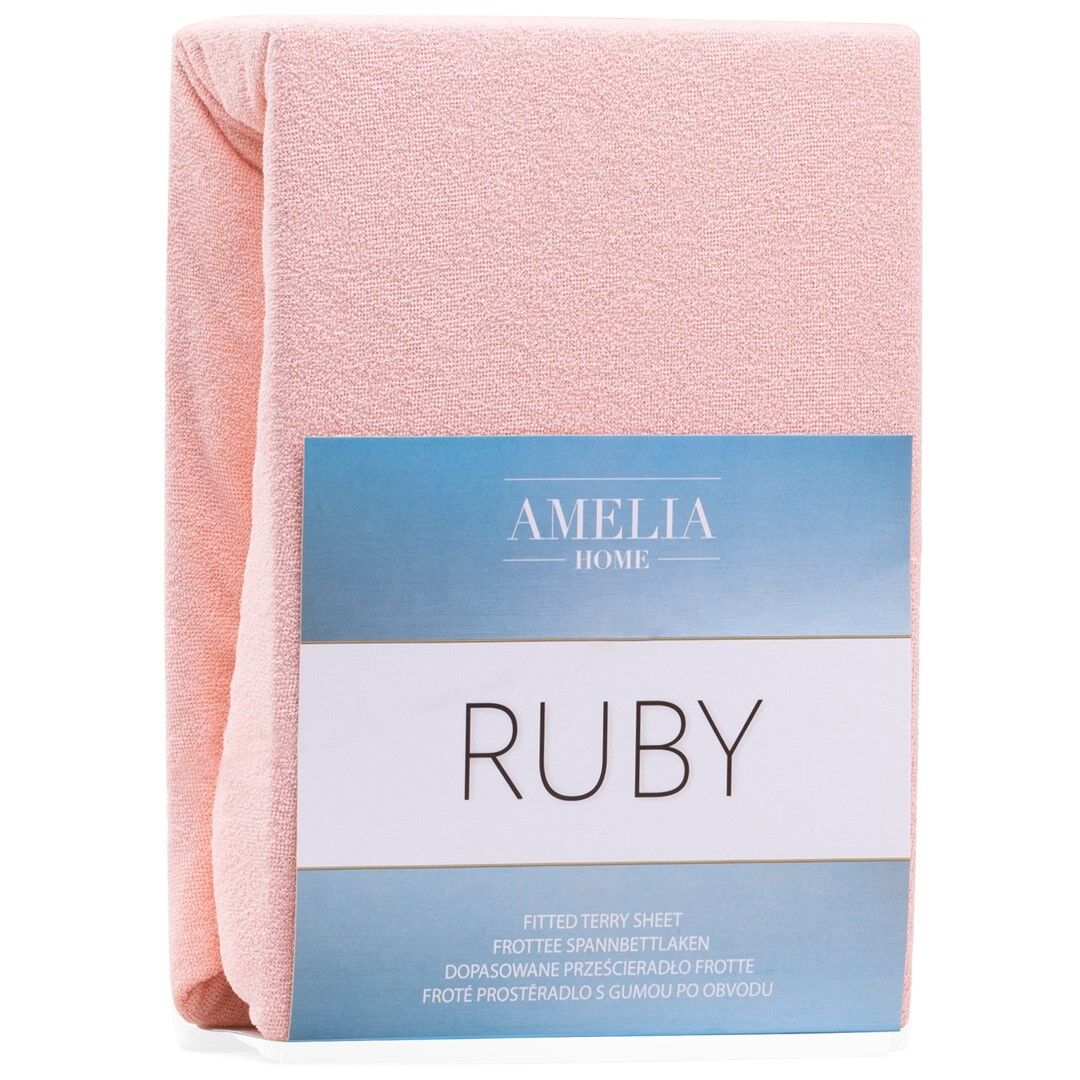 Lepedő RUBY púderrózsa frottír 220-240x220 AmeliaHome