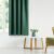 AmeliaHome Glass Green Blackout Curtain in Living Room Setting - Room Darkening