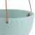 Close-up of AmeliaHome Lokai sea green hanging planter texture