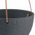 Close-up of AmeliaHome Lokai black planter pot texture