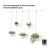 Umbra Triflora Hanging Planter Pot Sizes, White and Brass, Indoor Gardening