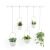 Umbra Triflora Hanging Planter Set, White and Brass, Indoor Garden Decor