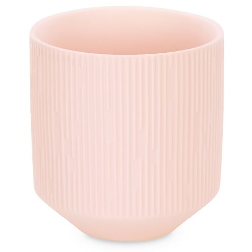 AmeliaHome PASO coral pink flower pot, modern indoor planter