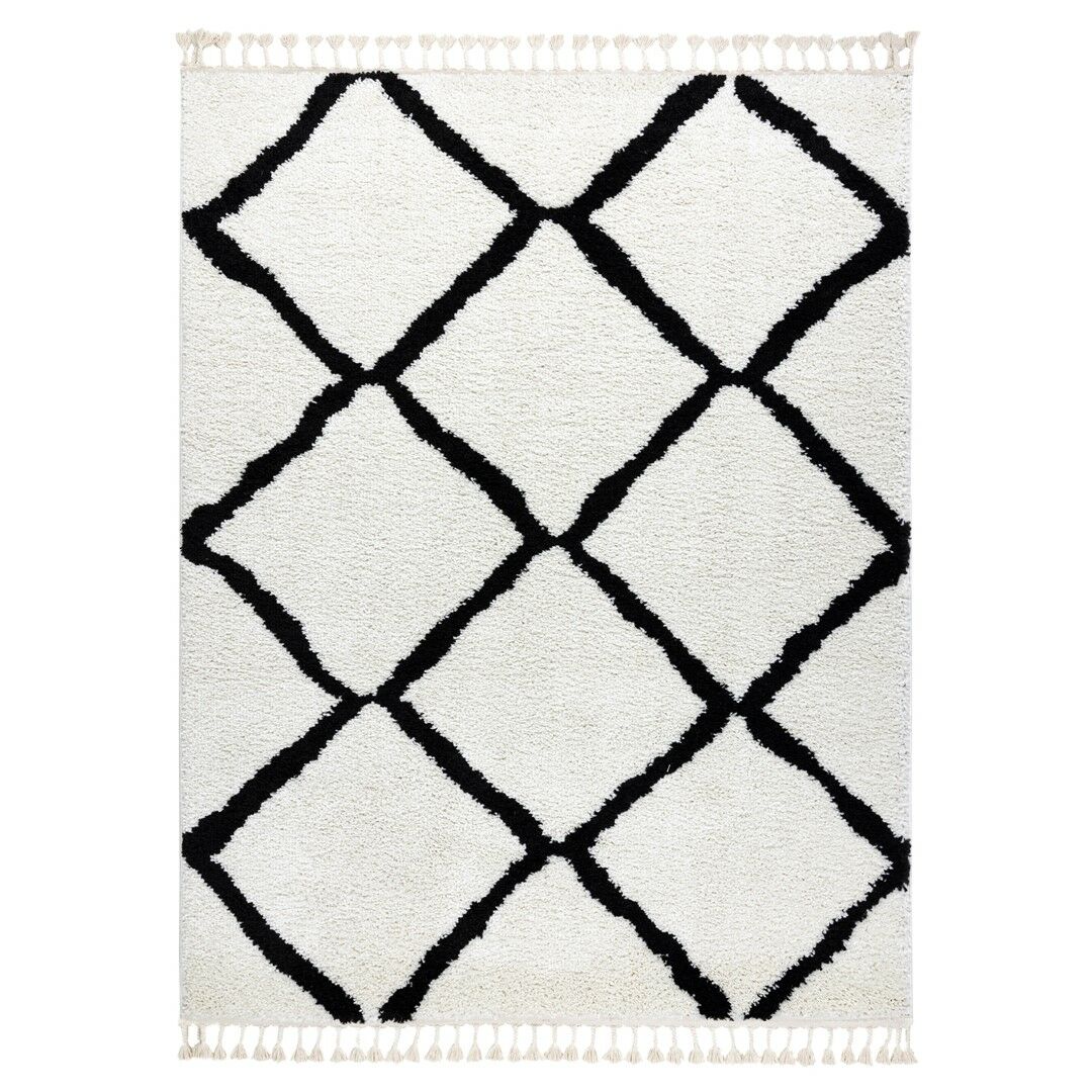 Futószőnyeg WELBEN CROSS fehér boho 80x250