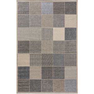 Benuta RIVER 5 blauer geometrischer Boho-Teppich, 100x150 cm - Innenarchitektur