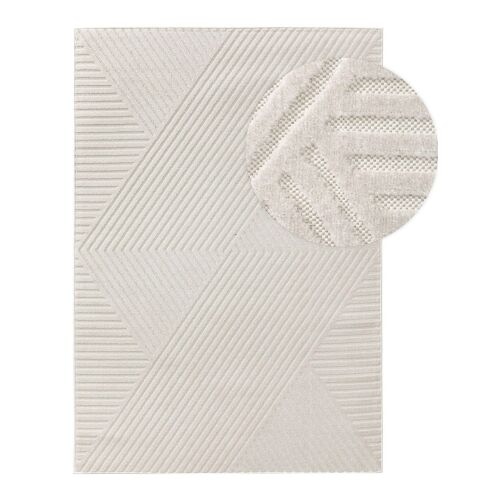 Benuta MARS 2 Cream Rug, Glamour Style, Geometric Pattern, Close-up Detail