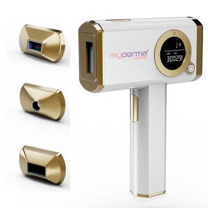 MyDermaHome Glamor 5v1 IPL zariadenie na odstraňovanie chĺpkov s funkciami omladzovania pleti a liečby akné - Trvanlivé depilačné zariadenie