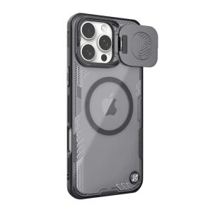 NILLKIN ICEBLADE PROP szilikon telefonvédő (ütésállóság, kameravédő, kitámasztó, MagSafe) FEKETE Apple iPhone 16 Pro Max 5G 111564096 - Nillkin