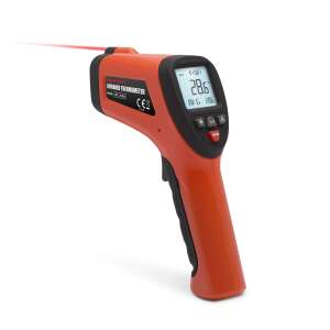 Maxwell infrared thermometer, red, digital, non-contact, -64 to 1400°C - Maxwell