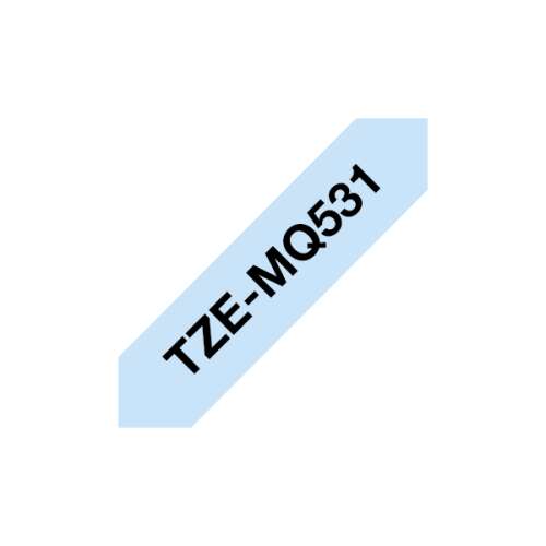 Brother Band tze-mq531, pastellblau auf schwarz, laminiert, 12mm 0.47", 4 Meter TZEMQ531