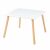 GINGER HOME bijeli dječji stol s nogama od prirodnog drva