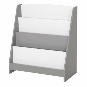 Detská knižnica Ginger Home biela a sivá prázdna - Poličky a organizéry na skladovanie hračiek