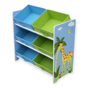 GINGER HOME SPIELZEUG-ORGANIZER, KINDERZIMMER-REGAL MIT AUFBEWAHRUNGSBOXEN – SAVANNA
