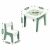 Wymiary zestawu stolika i krzesełek dla dzieci GINGER HOME, zielono-białe