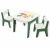 Set masă și scaune pentru copii GINGER HOME cu suprafață de desen, verde și alb