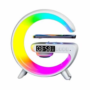 Lampă multifuncțională de încărcare wireless cu difuzor Bluetooth, ceas cu alarmă și lumină RGB - Încărcătoare wireless