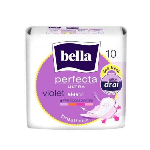 BELLA PERFECTA EGÉSZSÉGÜGYI BETÉT VIOLET 10DB 111750703