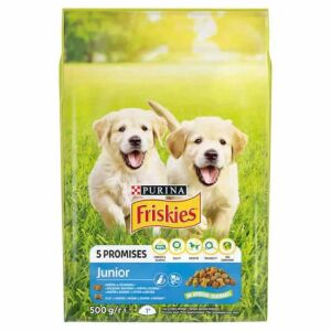 FRISKIES JUNIOR KUTYAELEDEL SZÁRAZ ZÖLDÉSGES TEJES 500G 111752242 - Állattartás