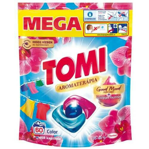 TOMI POWER CAPS AROMATERÁPIA MOSÓKAPSZULA ORCHIDEA&amp;MAKADÁMIA 60DB