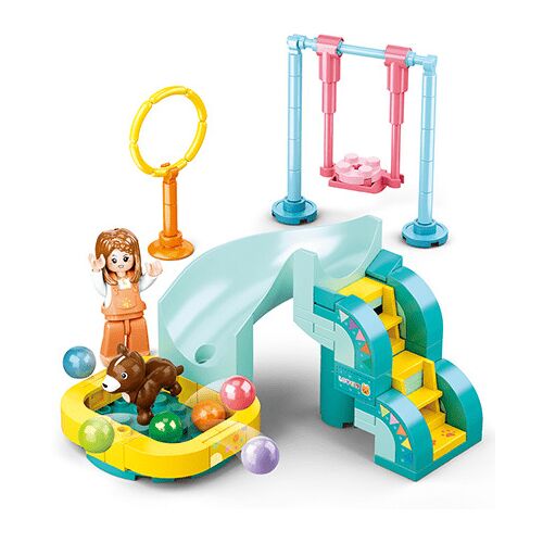 Sluban Girl's Dream Set de Blocuri de Construcție Loc de Joacă pentru Cățeluși - Despachetat