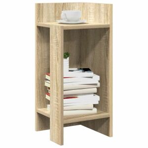 vidaXL 2 db sonoma tölgy kisasztal polccal 25,5 x 27 x 60 cm 111769607 - Konzolasztal