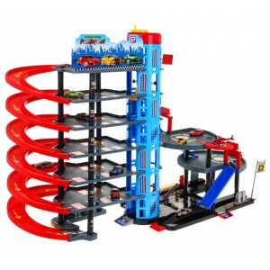 7-poziomowy Parking dla dzieci 3+ Helikopter + 10 Autek + Winda + Zjeżdżalnie 111770960 - Ramiz