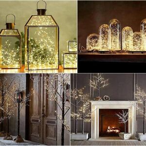 Colaj cu idei de decorare cu Ghirlandă Luminoasă Led Húrlámpa Tündér Koszorú - Casa si gradina