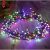 Близък план на LED Fairy String Lights, цветни коледни светлини
