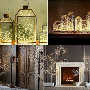 Led Tündér Koszorú 8 Programos Karácsonyi Fény 6m Melegfehér