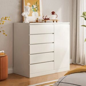 Comodă pentru dormitor, mobilier de living 100x40x109 cm alb FUR-1703-1 111771398