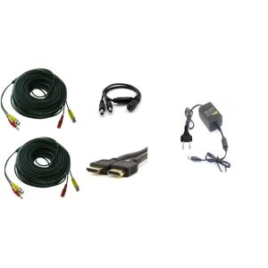 Kit accesorii sisteme de supraveghere pentru 2 camere, cabluri gata mufate, cablu HDMI, sursa alimentare, splitter 111772192 - Accesoriu pentru securitate