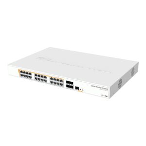Cloud Router Switch 24 x Gigabit PoE+ Out 450W, 4 x SFP+ 10Gbps - Mikrotik CRS328-24P-4S+RM 111772263 - MikroTik Accesoriu pentru securitate