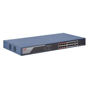 Switch 16 porturi PoE 100Mbps, 2 port uplink Gigabit, SMART Management - HIKVISION DS-3E1318P-EI 111772340 - Accesoriu pentru securitate