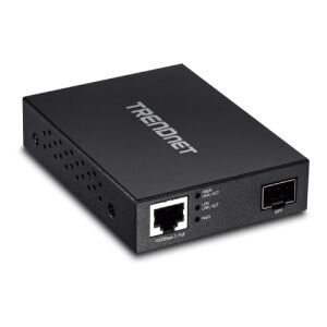 Gigabites POE Mediaconverter - SFP száloptika - TRENDnet TFC-PGSFP 111772463 - Biztonságtechnikai kiegészítő